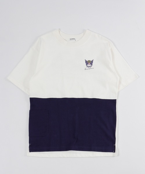 

Футболка с коротким рукавом, приспущенными плечами Sanrio Kuromi, розовый