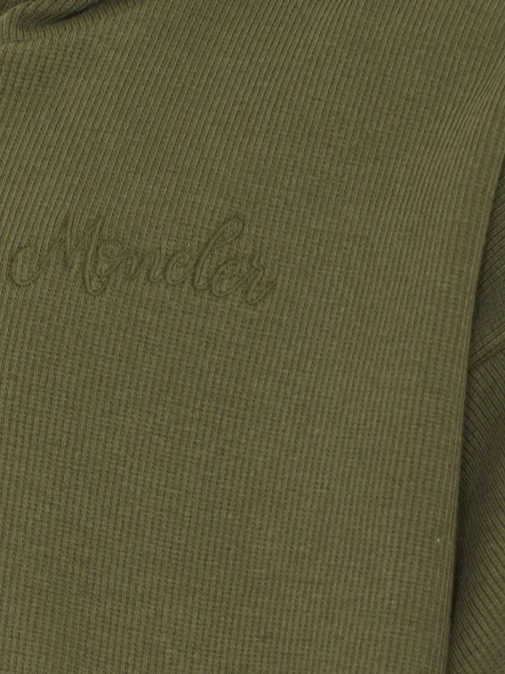 Худи с вышивкой Moncler Enfant, зеленый — фото 4