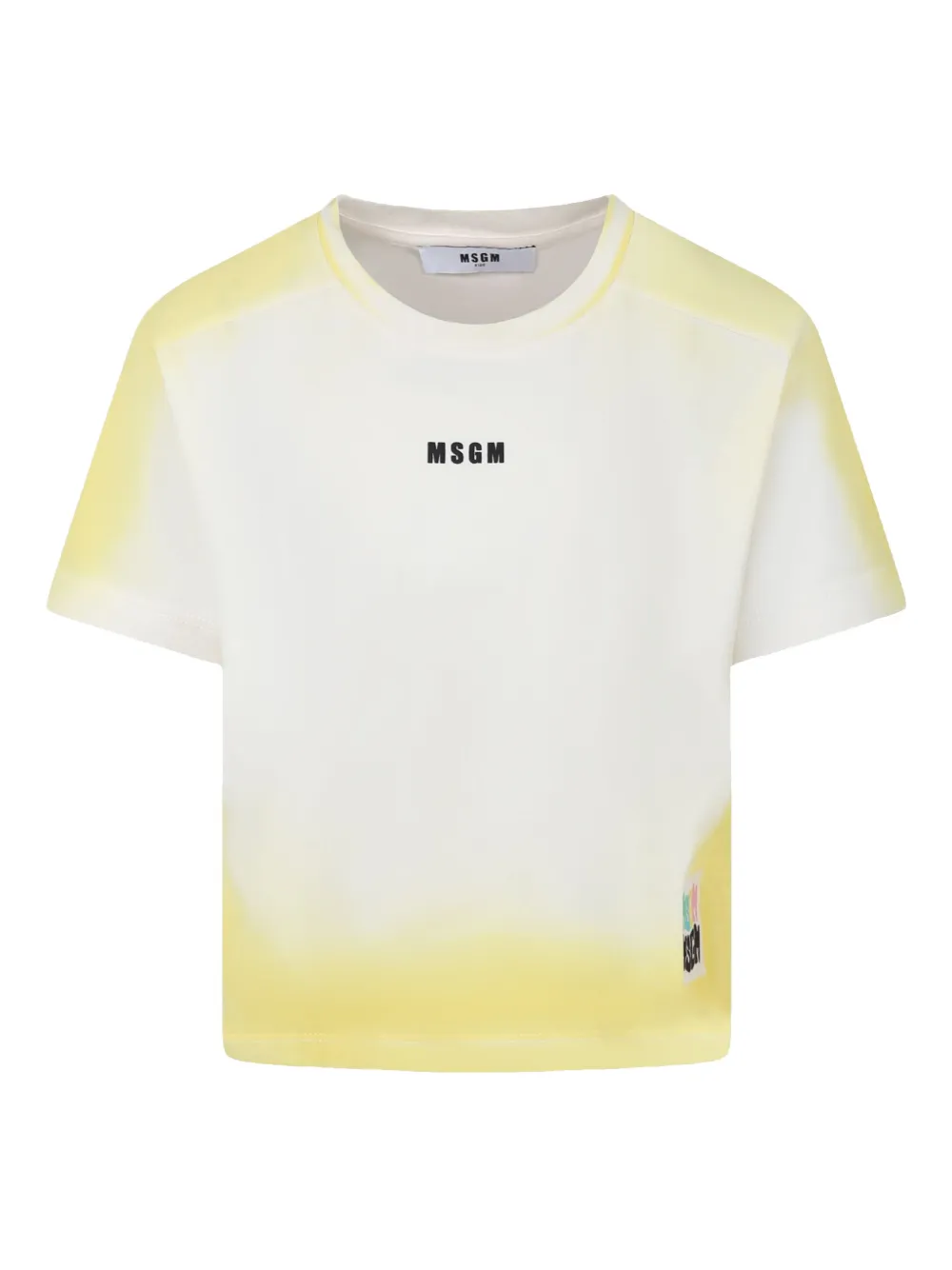 

Хлопковая футболка MSGM Kids, желтый