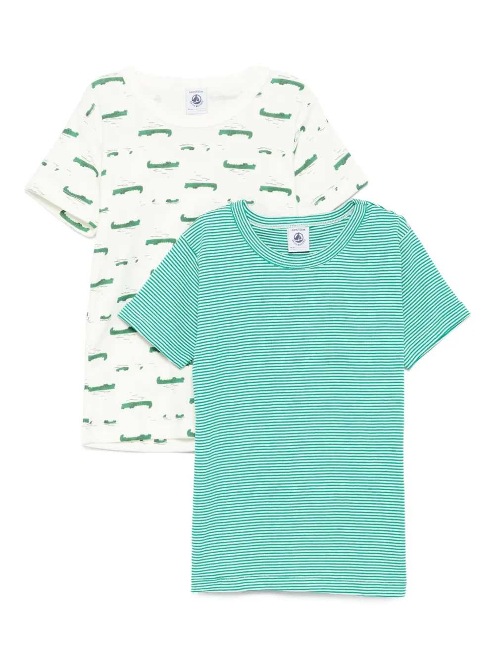 

Комплект из двух футболок с принтом Petit Bateau, зеленый