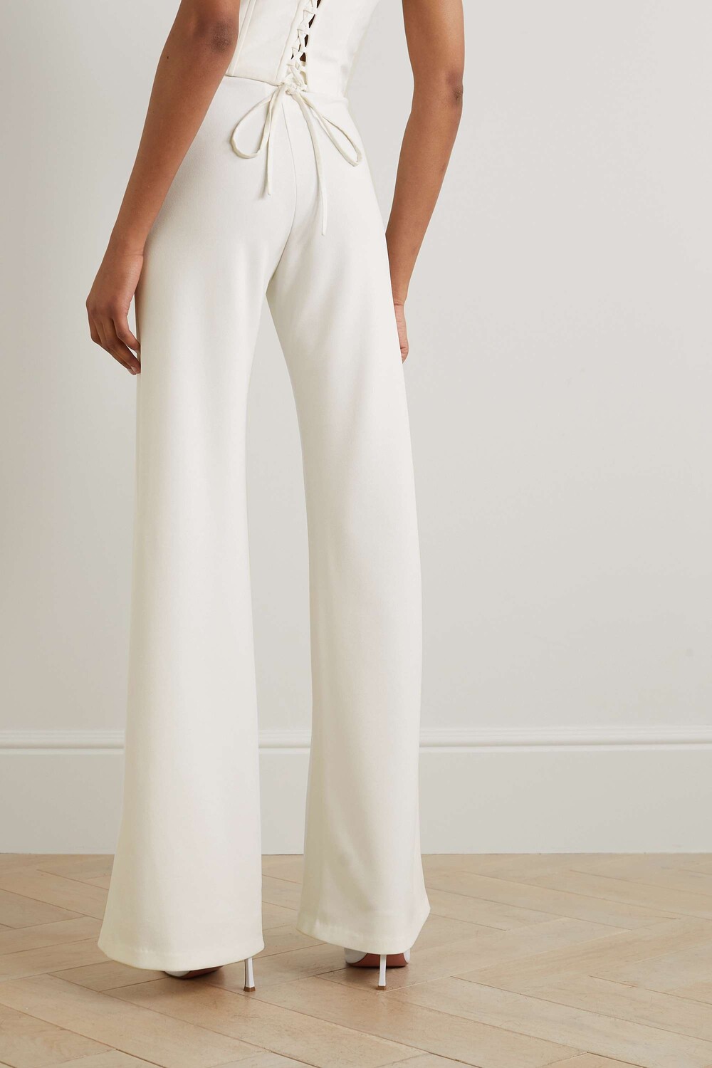 

CLIO PEPPIATT Широкие брюки из эластичного крепа, слоновая кость