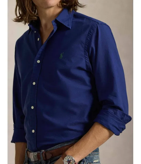 Рубашка slim fit Polo Ralph Lauren, темно-синий — фото 4