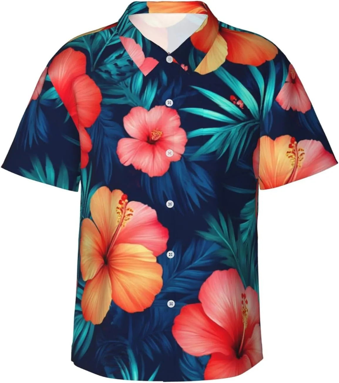 

Мужская рубашка с коротким рукавом Casual Button Down летняя гавайская WOEZKEX