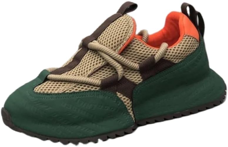 

Мужские модные низкие кеды на шнуровке, с удобной тканью, подходят для прогулок, повседневного ношения и повседневного отдыха Hoalox, зеленый