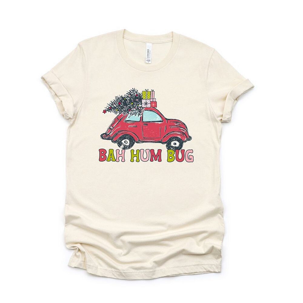 

Футболка с короткими рукавами и рисунком Bah Hum Bug Car Simply Sage Market, цвет Cream