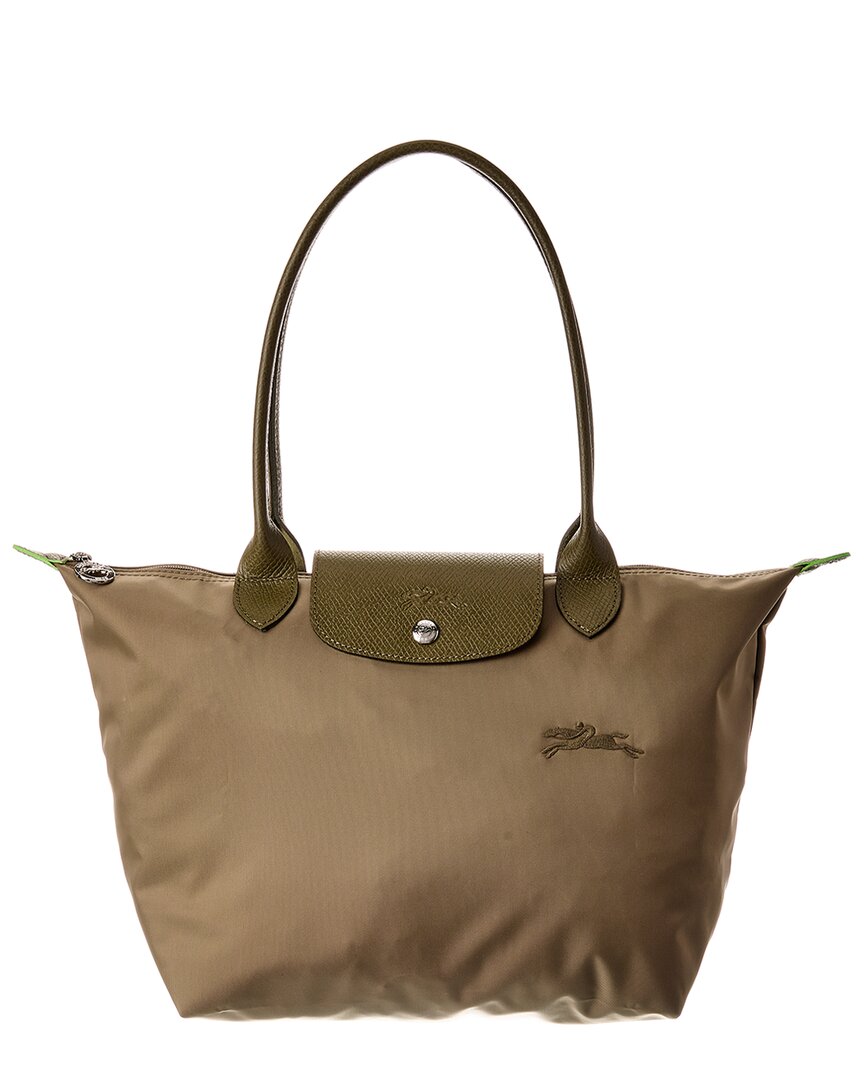 

Сумка-тоут Longchamp Le Pliage Green Medium из холста с длинной ручкой