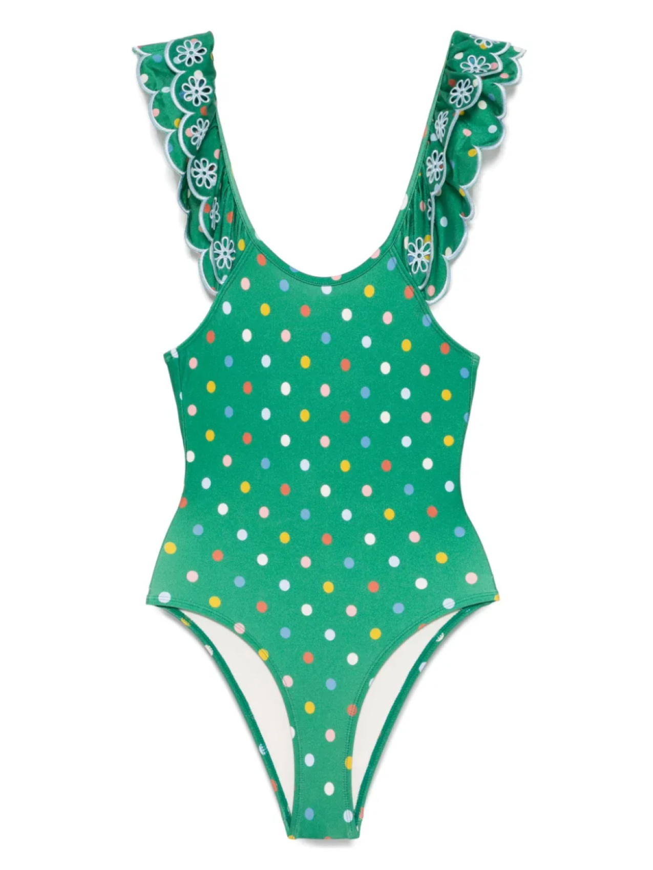 

ZIMMERMANN Детский купальник в горошек Zimmermann Kids, зеленый