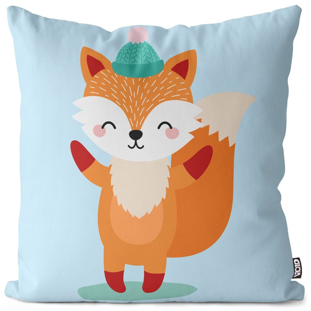 

VOID Fox Animal Детский чехол для подушки Полиэстер Водонепроницаемая подушка для улицы и дома Размер: 80 x 80 см