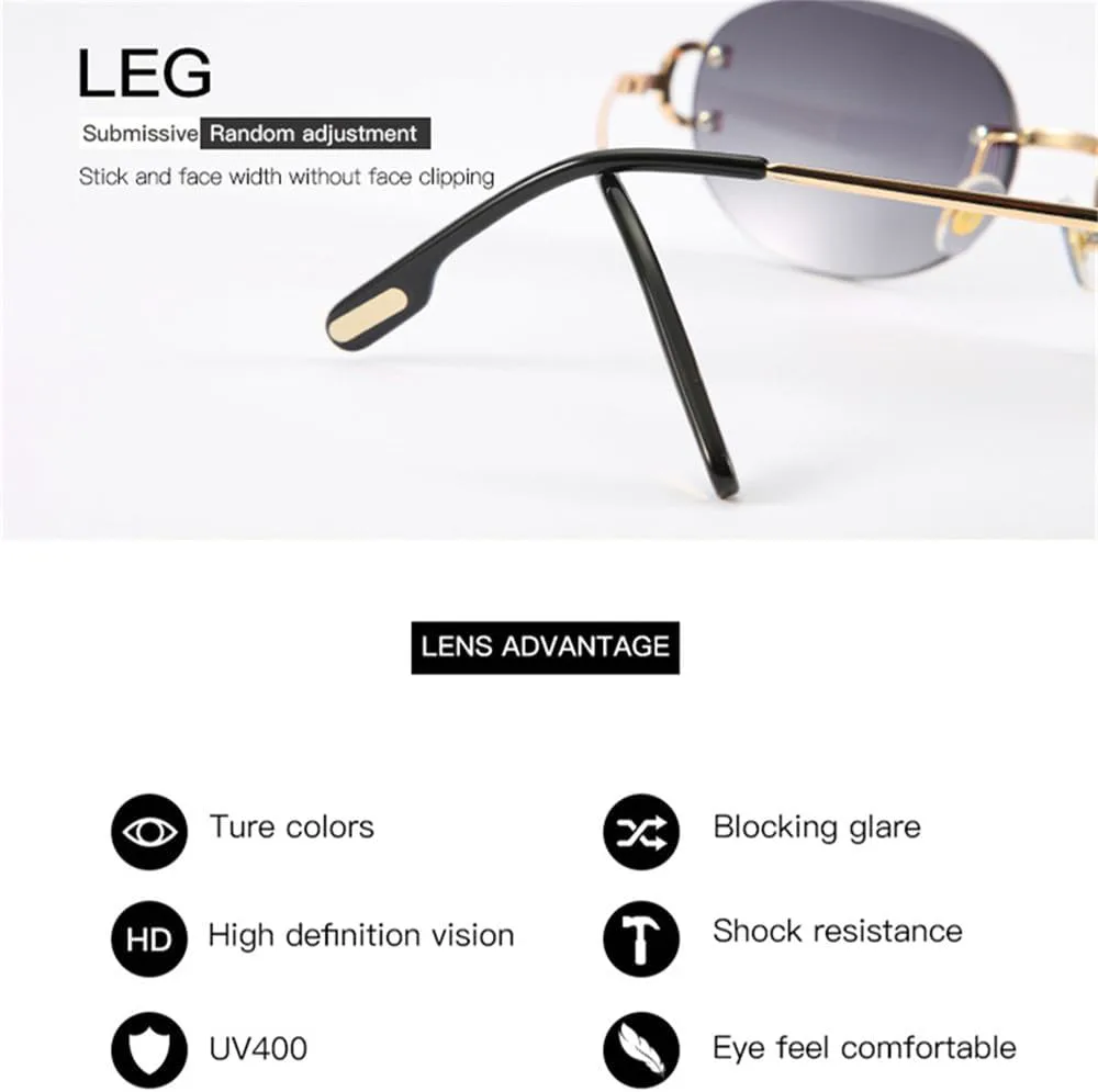 

Ретро овальные солнцезащитные очки без оправы для женщин и мужчин, винтажные синие солнцезащитные очки без оправы, маленькие круглые солнцезащитные очки VFDHN, C6