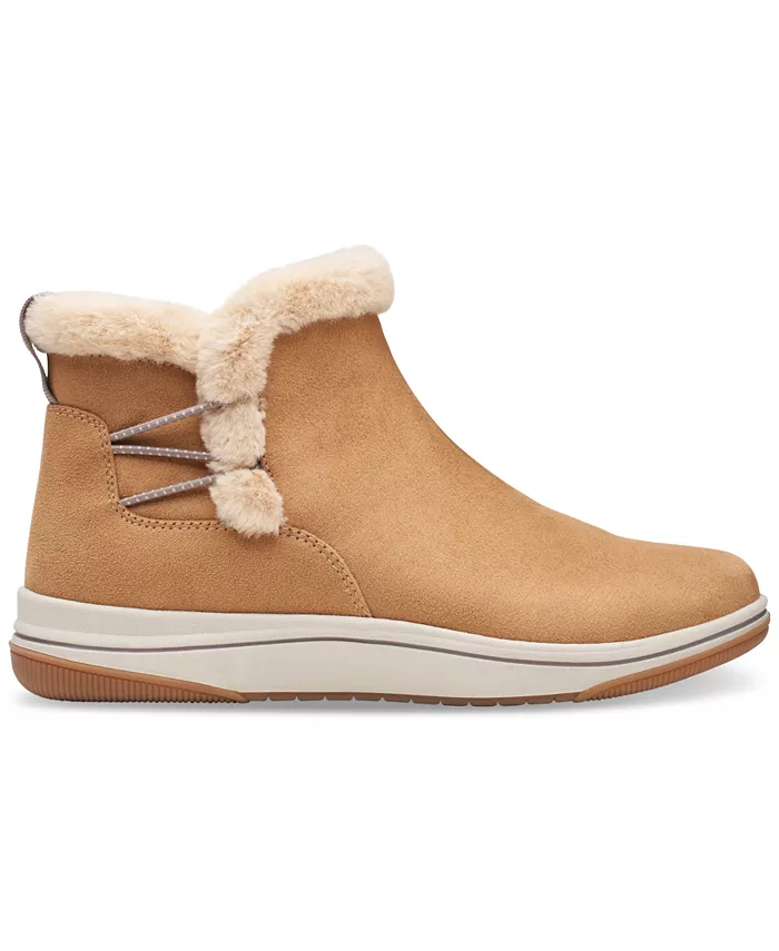 Женские ботильоны Breeze из искусственного меха Clarks, загар/бежевый — фото 2