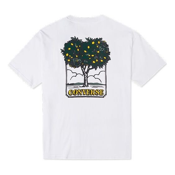 

Футболка men's cartoon printing loose sports round neck short sleeve white Converse, белый