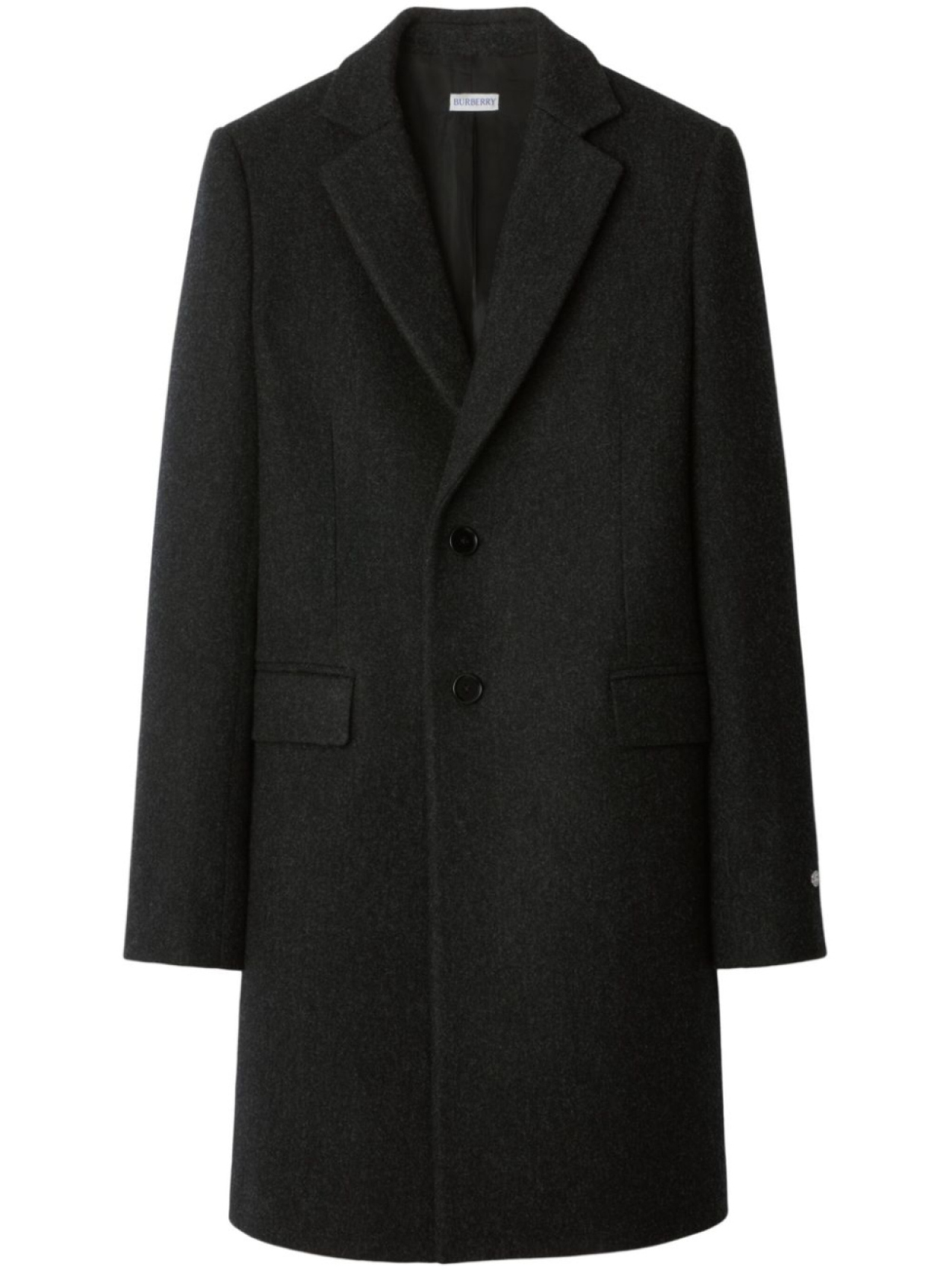 

Шерстяное пальто Burberry, сшитое на заказ, черный