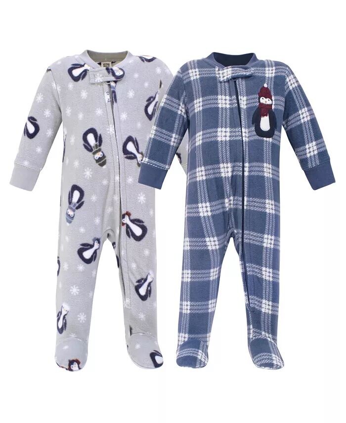 

Флисовая куртка на молнии для маленьких мальчиков Sleep and Play, 2 шт., Blue Penguin Hudson Baby, синий