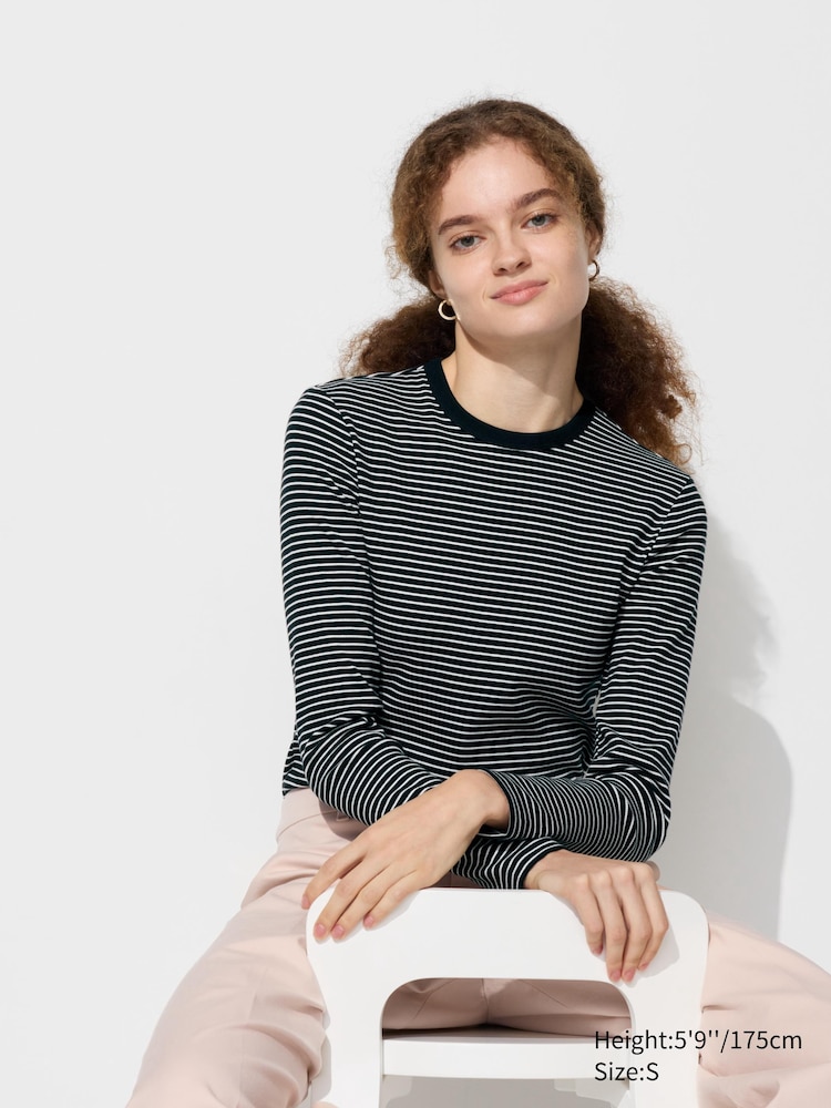 

Лонгслив женский Uniqlo, цвет 09 черный