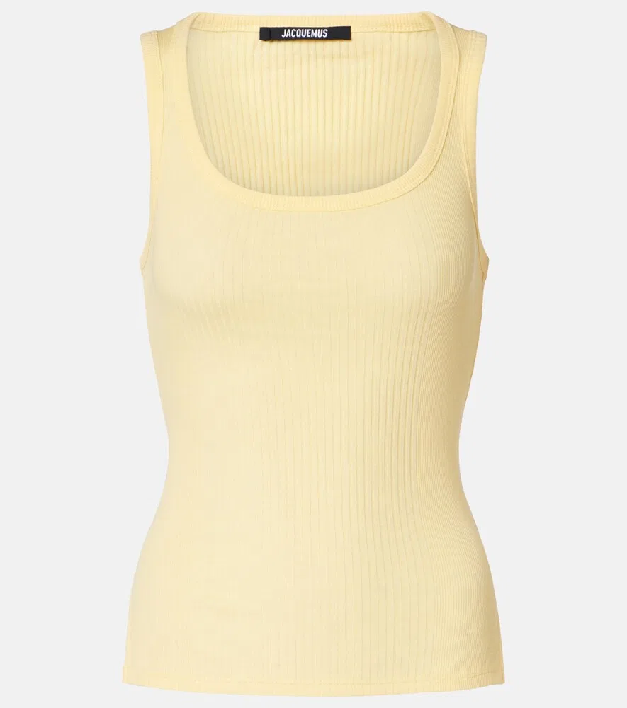 Хлопковая майка Rond Carré Jacquemus, желтый