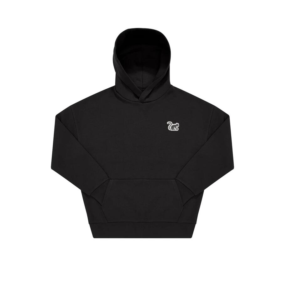 

SURF MONKEY Толстовка - большого размера / с капюшоном / для взрослых (черная)