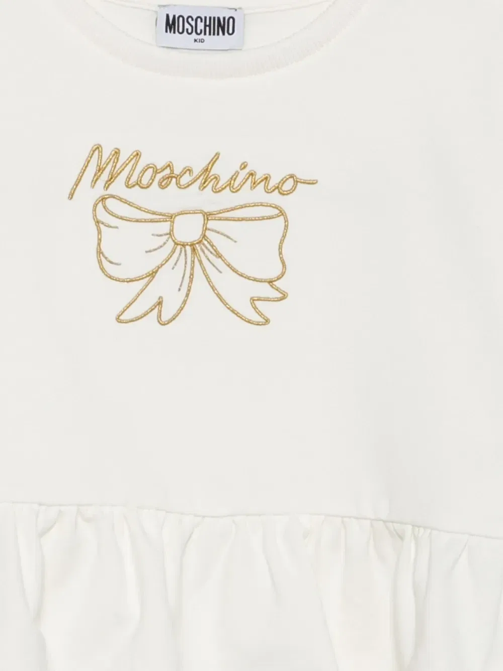 Блузка с вышитым логотипом Moschino Kids, белый — фото 3