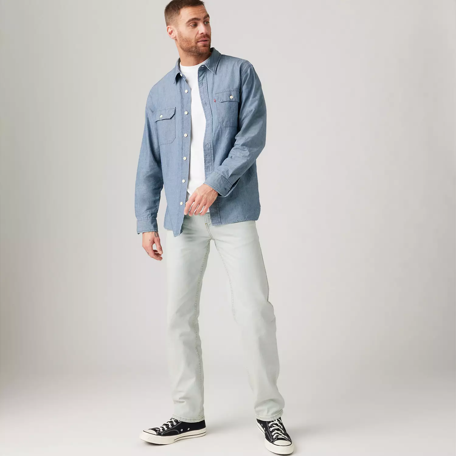 

Мужские джинсы стандартного кроя 505 Levi's, цвет Be Happy - Light Wash - Stretch