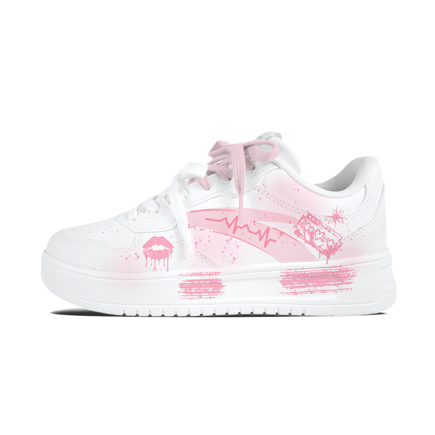 

расслабленные нескользящие устойчивые к истиранию низкие кроссовки для скейтбординга unisex ANTA, светло-розовый