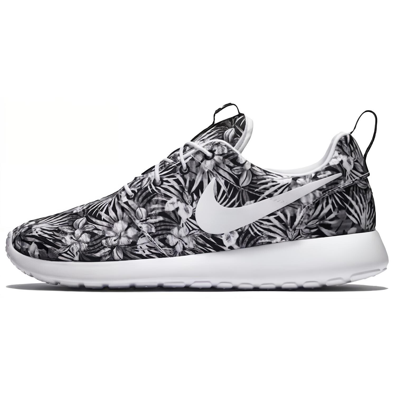 

Кроссовки Nike Roshe One Print Floral Black White, черный/белый