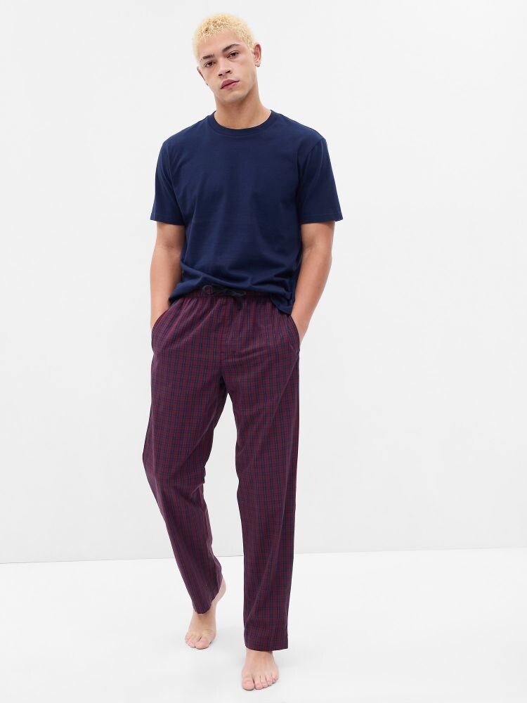 

Хлопковые пижамные штаны Gap, красный