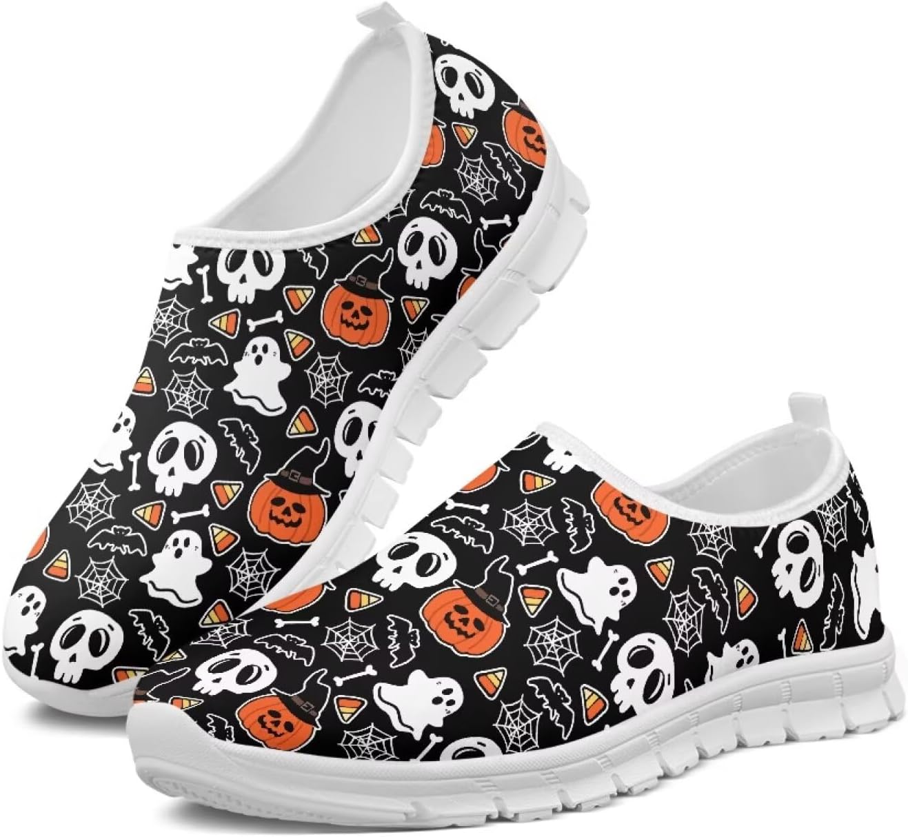 

Удобные женские слипоны для ходьбы Унисекс Взрослые модные повседневные кроссовки Fonplted, Skull