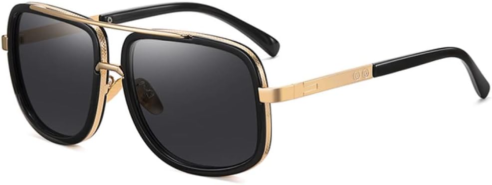 

MUTYNE Роскошные солнцезащитные очки для мужчин, винтажные квадратные солнцезащитные очки для женщин, антибликовые очки для вождения, очки в стиле стимпанк для дам, C8gold Gray