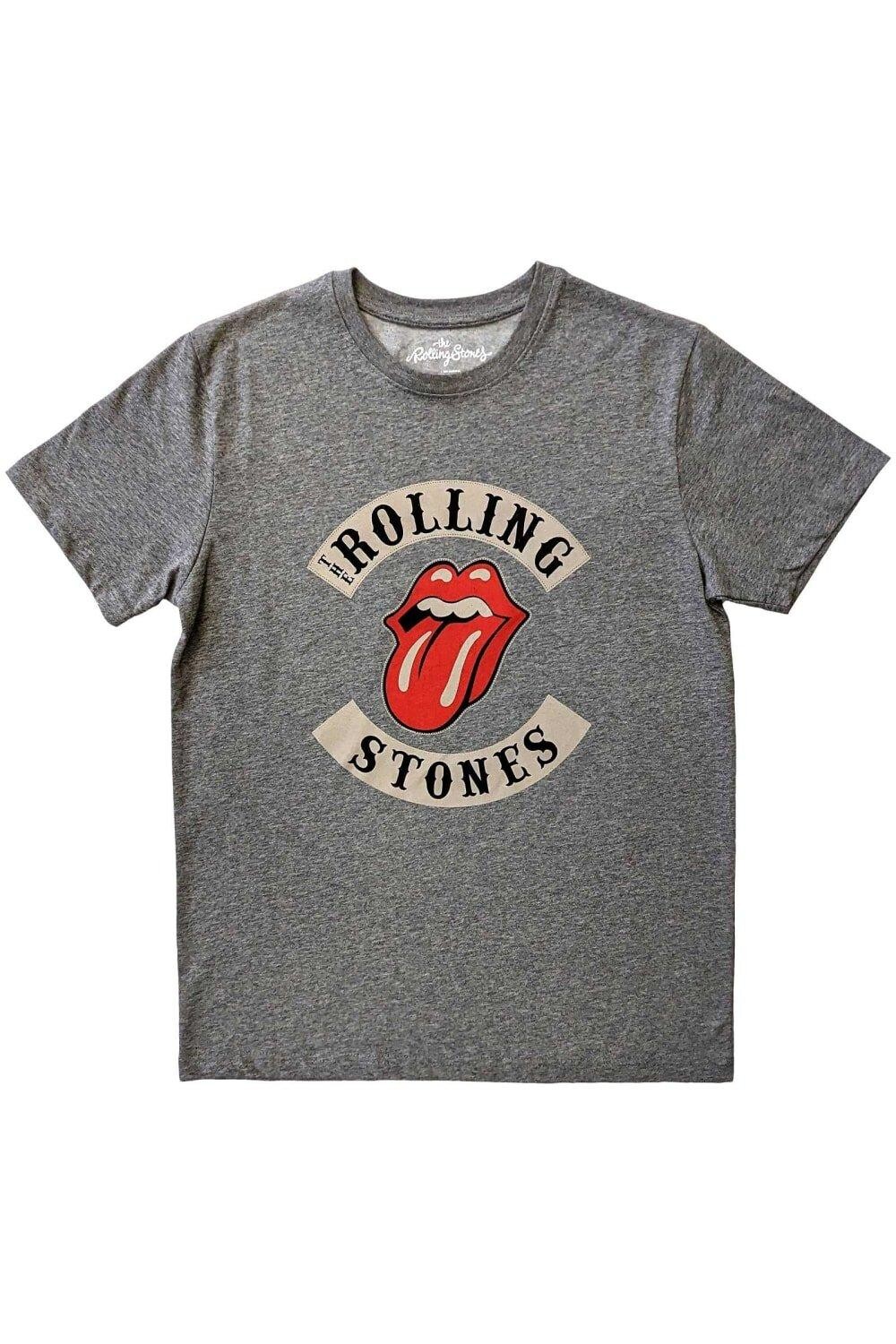 

Футболка с байкерским языком The Rolling Stones, серый