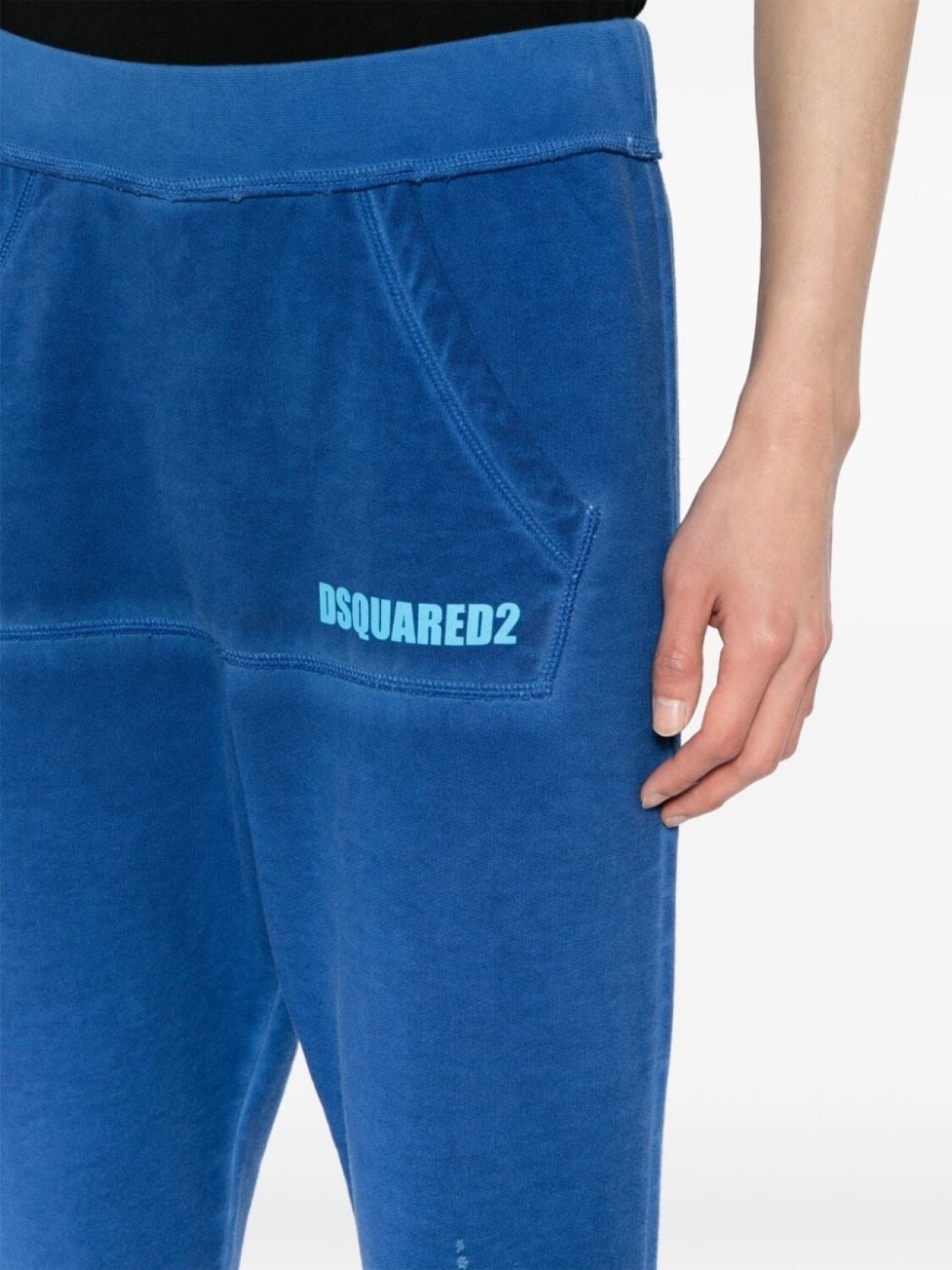DSQUARED2 спортивные брюки с логотипом, синий — фото 4