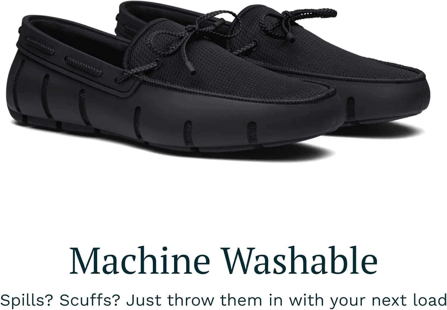 Лоферы SWIMS Braided Lace Loafer, Black — фото 2