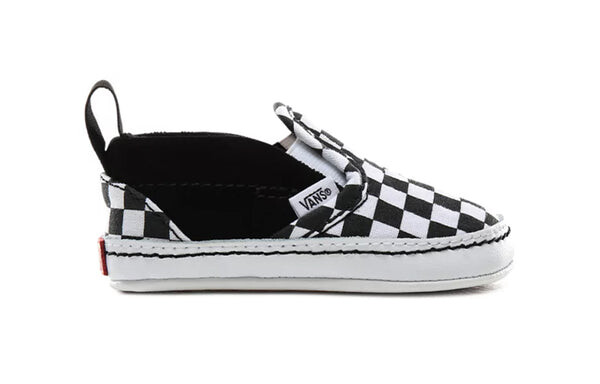 Кроссовки slip-on v crib 'checker - black white' Vans, черный — фото 2