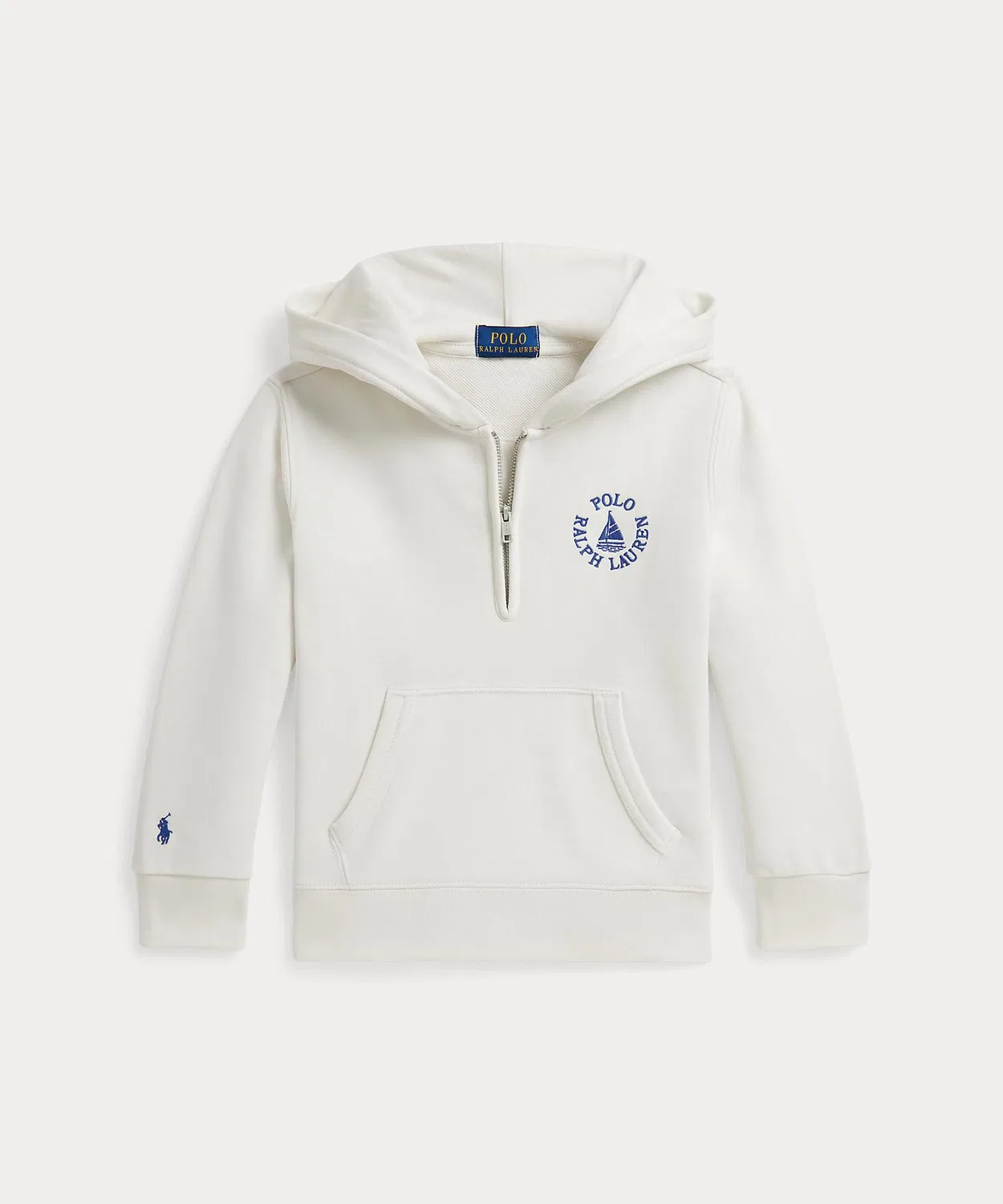 Худи Polo Ralph Lauren с логотипом и вышивкой, детское, белое