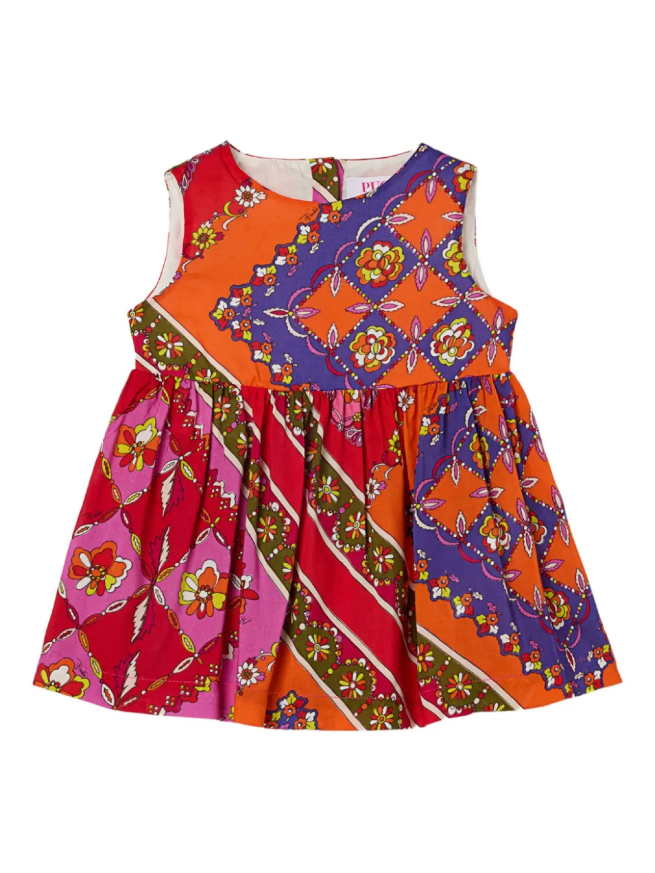 

Платье без рукавов с принтом «Феста» PUCCI Junior, красный