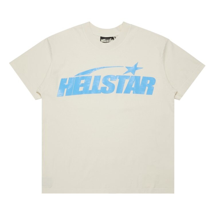 

Футболка Hellstar Classic T-Shirt (Gel Print), цвет White/Blue