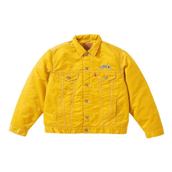 

Куртка fw19 week 9 x levis nylon trucker jacket crossover denim yellow Supreme, желтый