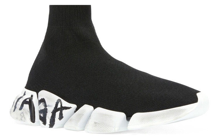 Кроссовки женские Balenciaga Speed 2.0 Graffiti Recycled, черный — фото 2