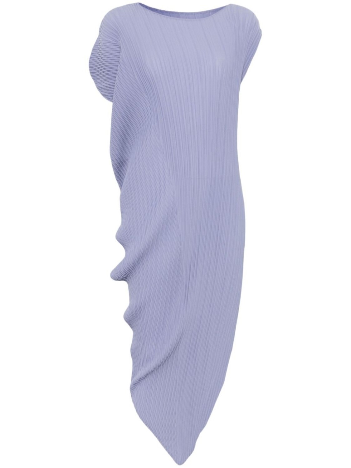 

Платье миди с листовыми складками Issey Miyake, синий