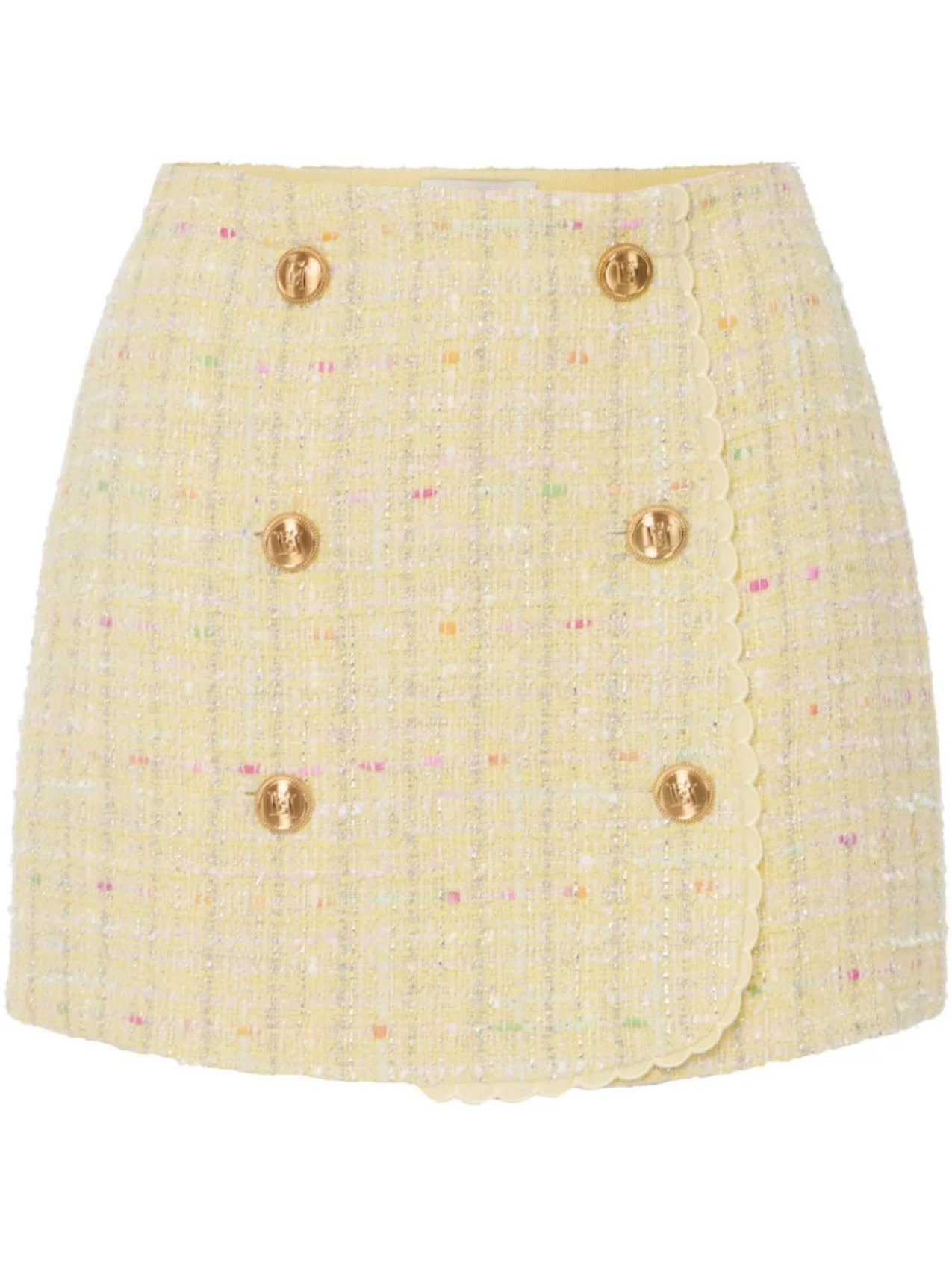 

Мини-юбка Elisabetta Franchi букле с люрексом, желтый