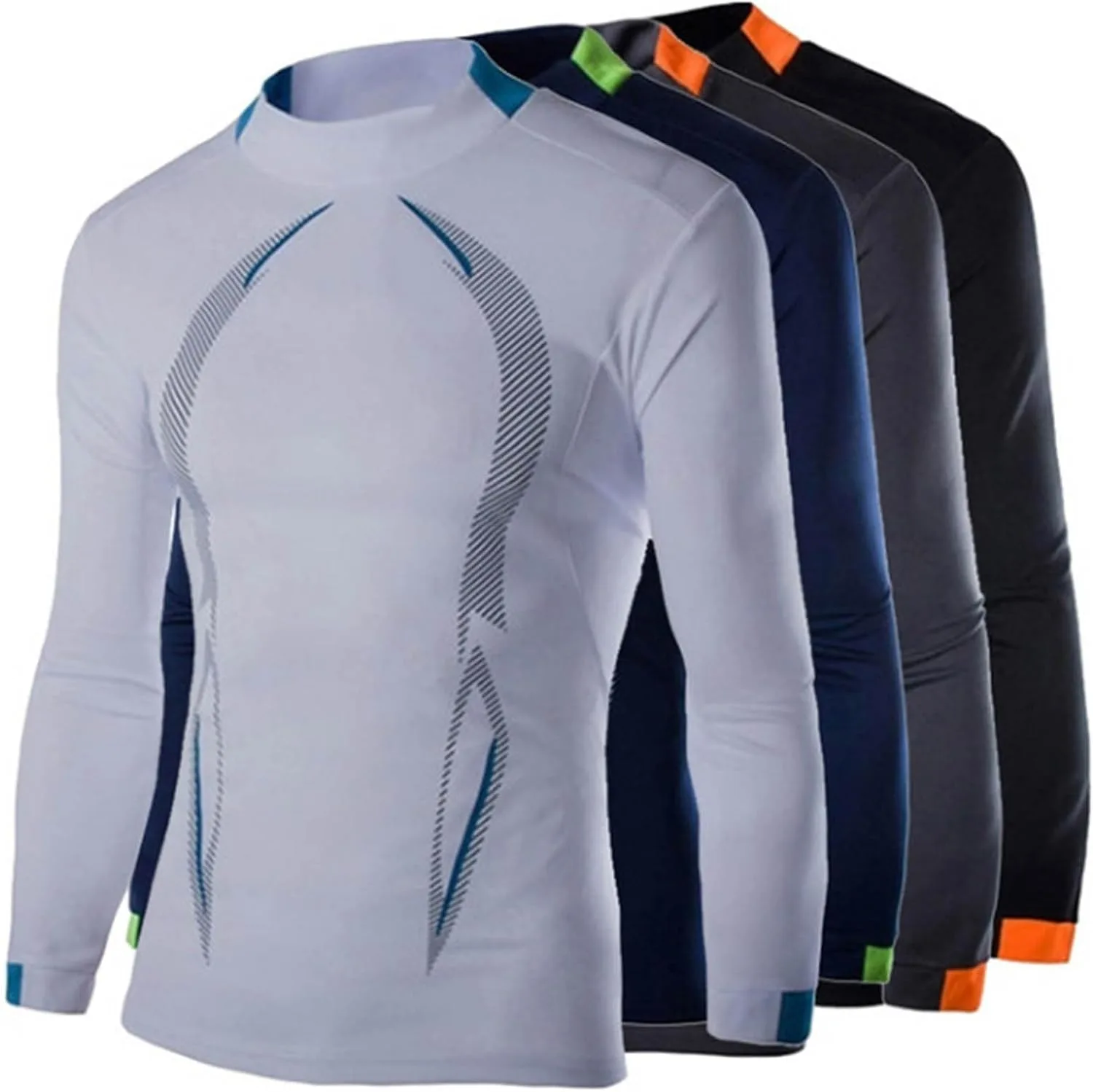Футболка для тренировок мужская Quick-Drying, легкая, с длинным рукавом — фото 4
