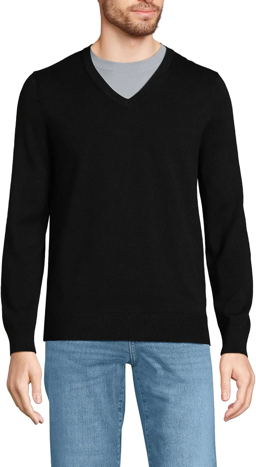 

Толстовка Lands' End Fine Gauge Cotton с V-образным вырезом