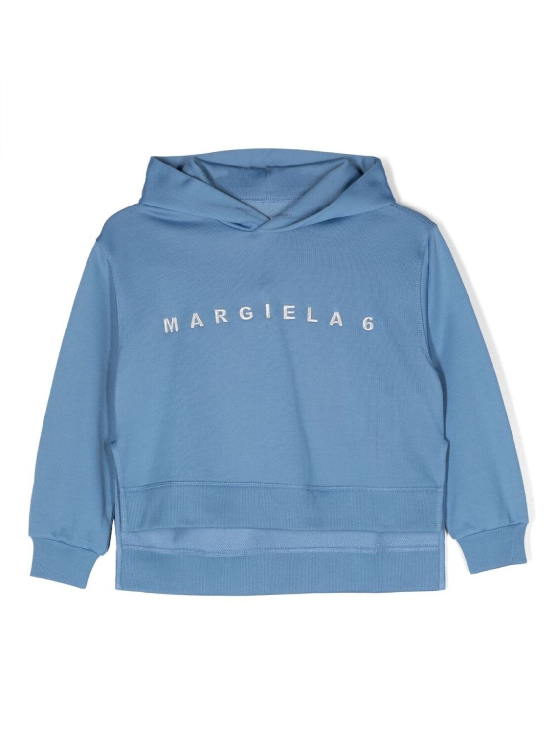 

MM6 Maison Margiela Kids толстовка с капюшоном и вышитым логотипом, синий