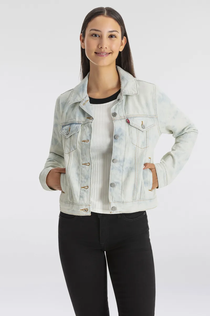 

Джинсовая куртка Levi's "ORIGINAL TRUCKER", имитация батика, синий