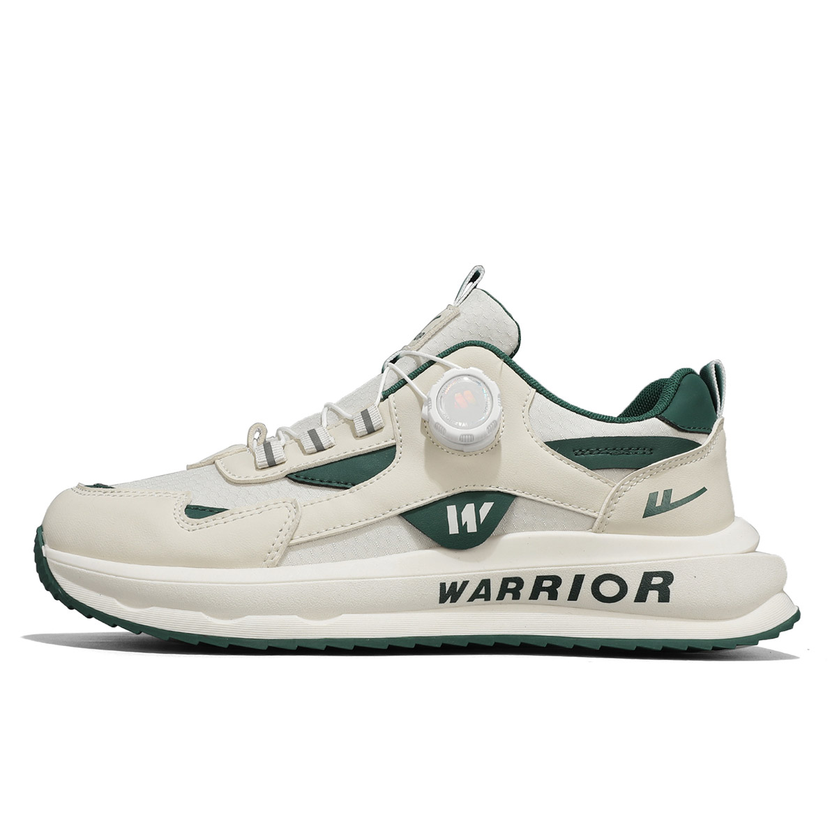 

WARRIOR Кроссовки для бега, увеличивающие рост, износостойкие, низкие, мужские, бежево-зеленые
