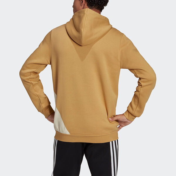 Толстовка Men's adidas Logo Hood Contrasting Colors Large Logo Sports Pullover Orange, оранжевый — фото 3