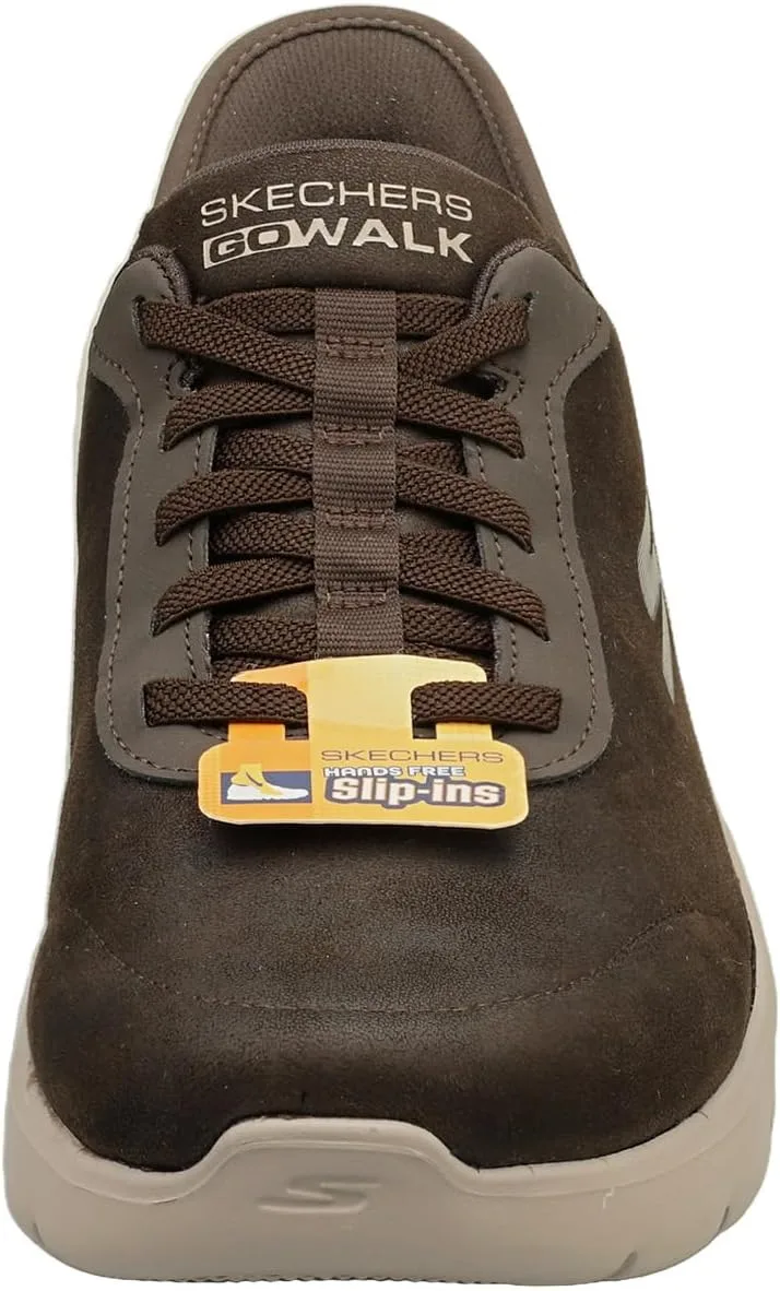 Мужские кроссовки Skechers Slip Ins Go Walk Flex Trainers, коричневый — фото 3