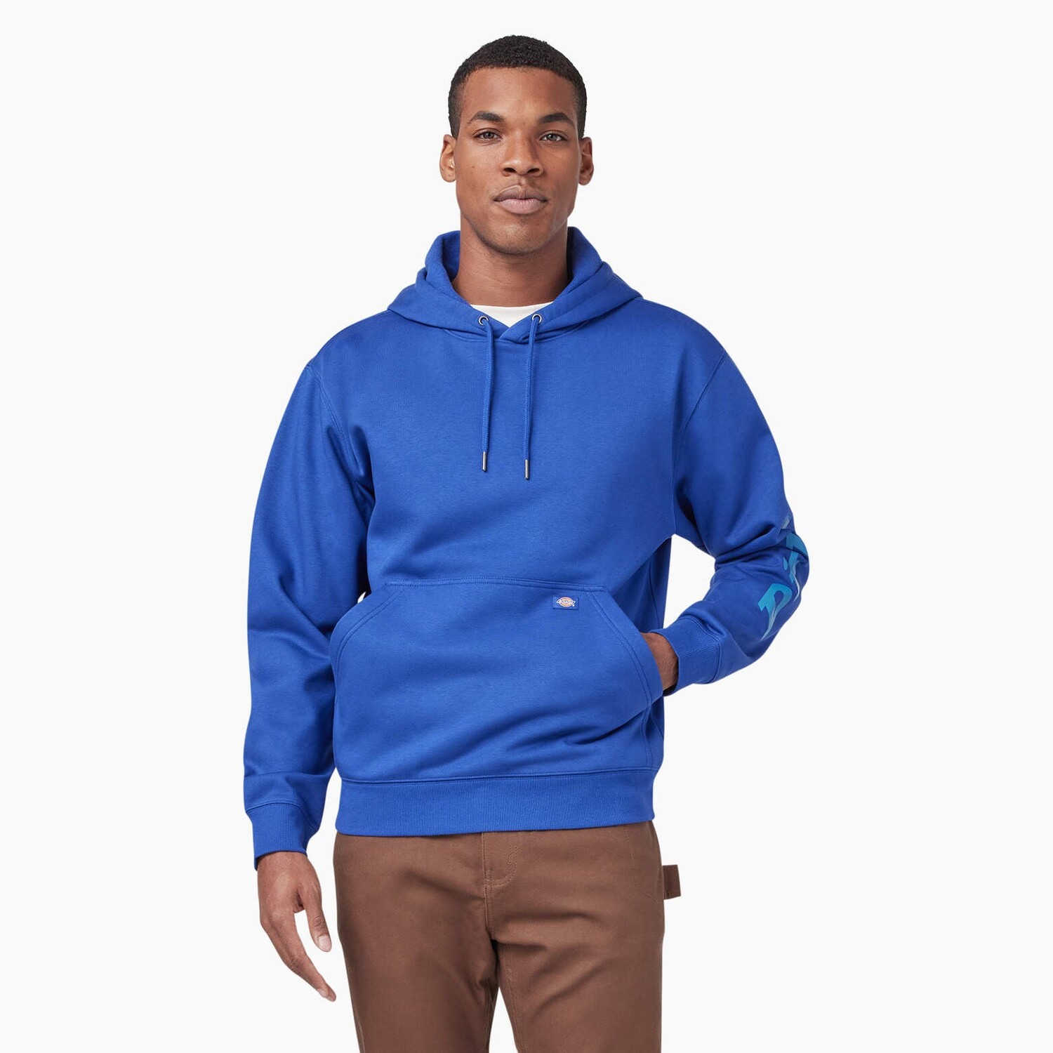 

Толстовка с водоотталкивающим логотипом и рукавами Dickies, цвет Surf Blue (Fl)