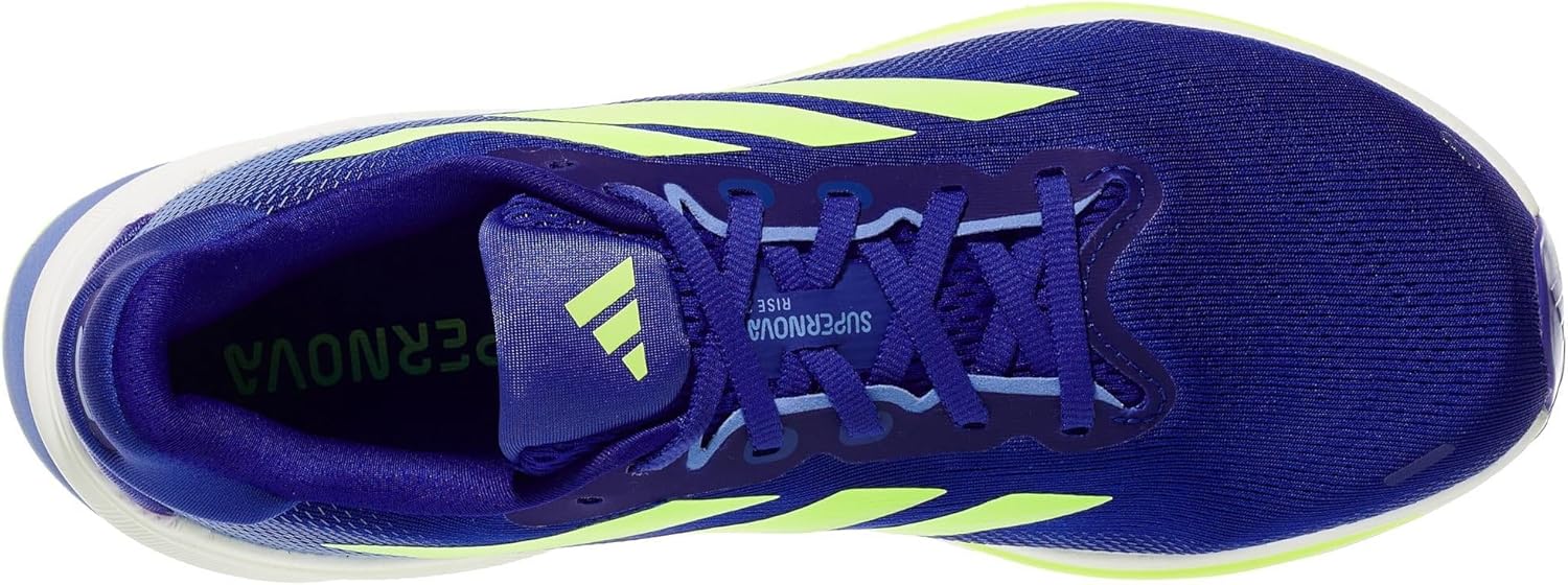 Мужские беговые кроссовки Adidas Supernova Rise 2, синий/желтый — фото 4