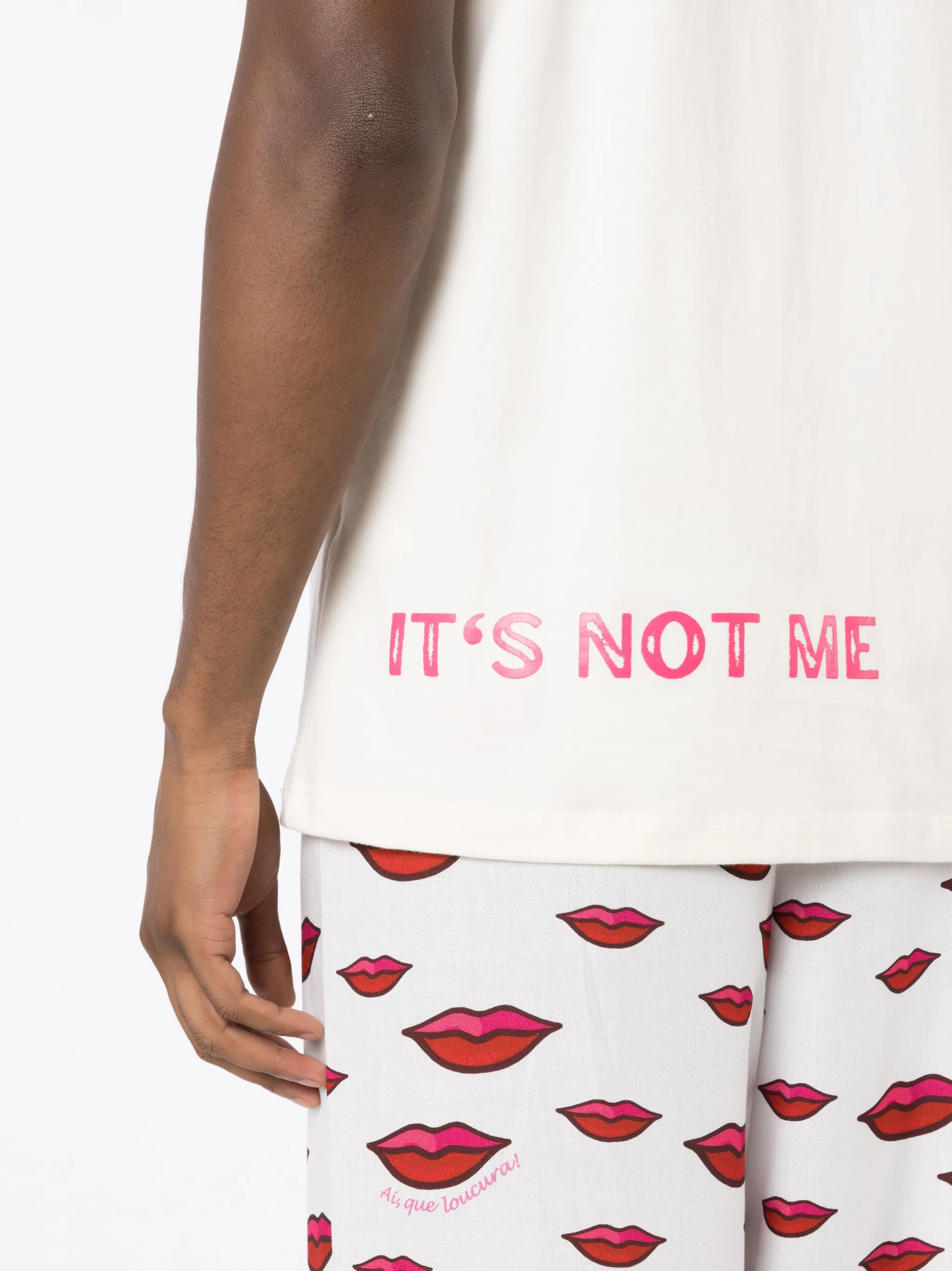 

Футболка с графичным принтом Amir Slama, белый