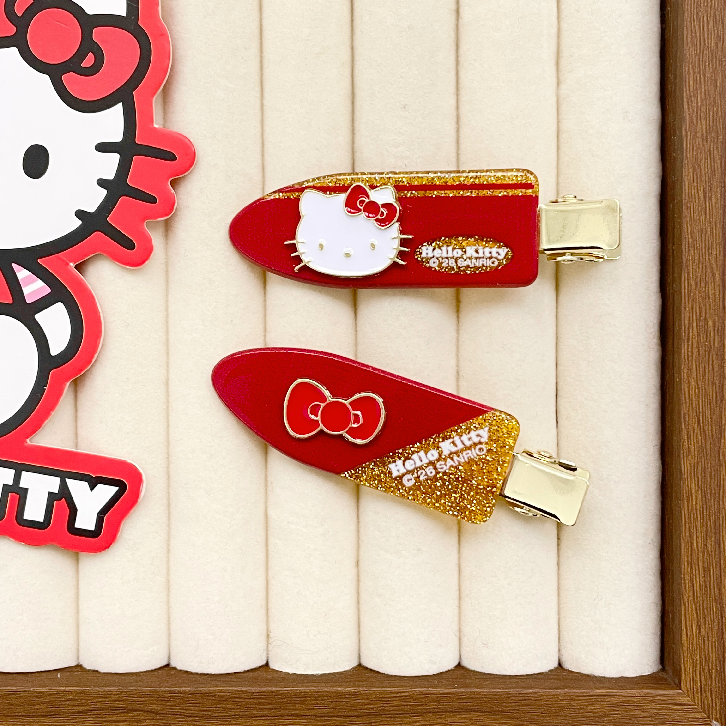 Акриловые металлические заколки для волос Women's Sanrio, hello kitty hair clip two-piece set — фото 4