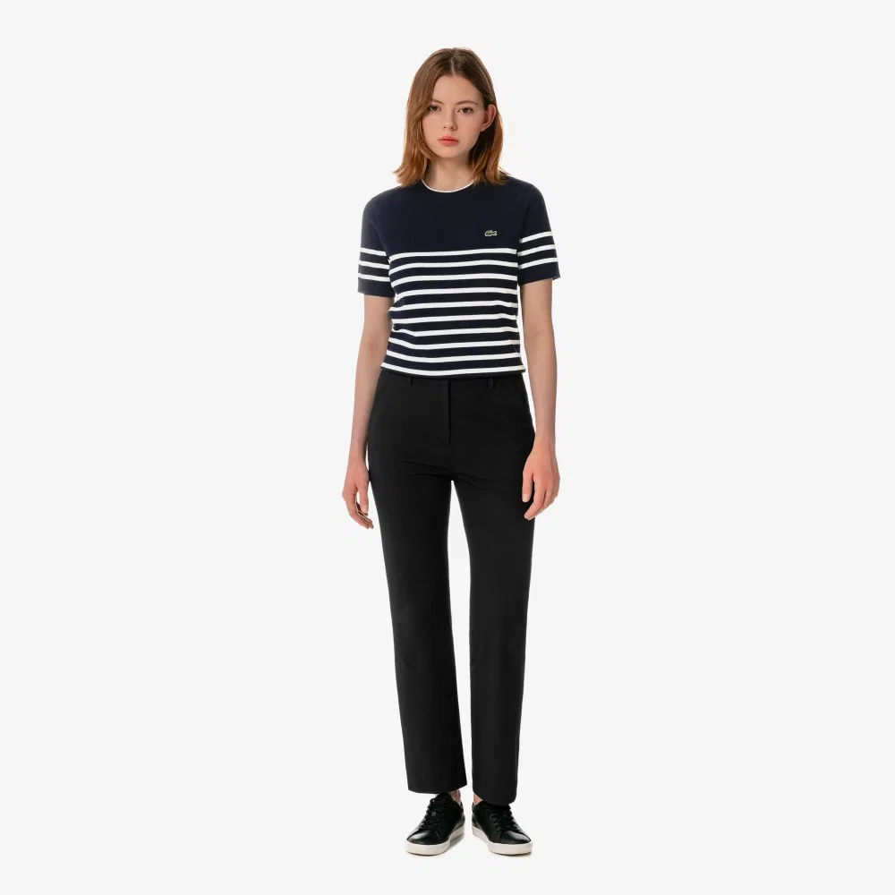 Слаксы женские Lacoste, классические, черные